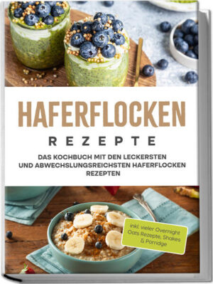 Köstliche Rezeptvielfalt mit dem unkomplizierten Superfood Haferflocken kennen Sie nur vom Frühstücksmüsli und da spielen die kleinen Flöckchen auch eher eine Nebenrolle? Da unterschätzen Sie die Ballaststoffbomben aber gewaltig! Deshalb überlässt dieses Kochbuch der Haferflocke die ganz große Bühne und zeigt Ihnen, wie das günstige Superfood ab sofort zum Frühstück, Mittag- und Abendessen unkompliziert-lecker die Hauptrolle übernimmt! Reich an Ballast- und Mineralstoffen, Top-Verbündete für die Verdauung, vielseitig einsetzbar, kinderleicht zu verarbeiten und dabei auch noch unschlagbar günstig: Es gibt zahlreiche gute Gründe, Haferflocken noch viel öfter auf den Tisch zu bringen und dabei müssen Sie sich nicht aufs Frühstück beschränken. Ob Gebäck, Salat, Suppe oder Hauptgericht, ob knusprig, cremig oder zartschmelzend, die Flocken machen bei jeder Mahlzeit eine gute Figur und liefern gesunde Sattmacher, die auch noch richtig lecker sind. Die unkomplizierten Alleskönner punkten außerdem mit einfacher Zubereitung, sodass auch Kochmuffel im Feierabendstress blitzschnell nährstoffreiche Köstlichkeiten auf den Tisch bringen. Haferflocken klingen auf Dauer eher langweilig? Ganz und gar nicht! Denn die Superflocken harmonieren perfekt mit den unterschiedlichsten Zutaten und ergeben dabei jedes Mal einen neuen Geschmack. Probieren Sie es doch mal mit knackig-frischem Süßkartoffel-Avocado-Haferflockensalat, kosten Sie würziges Curry-Hähnchen Overnight Oats, lassen Sie sich von raffiniertem Räucherlachs-Burger verführen oder gönnen Sie sich exotische indische Kheer-Overnight Oats - hier kommen Fleischfans, Fischliebhaber, Veggies und Naschkatzen gleichermaßen auf ihre Kosten! Dank einfacher Schritt-für-Schritt-Rezepte zaubern auch Kochanfänger unschlagbar leckere Ergebnisse auf den Teller und mit zusätzlichen Tipps rund um die Flocke können Sie schon bald selbst kreativ werden. Heimspiel Frühstück: Ersetzen Sie Ihr übliches Müsli doch einmal durch Mohn-Marzipan-Porridge, Overnight Chia-Oats mit Apfelmus oder selbstgebackene Hafer-Pancakes. Für den kleinen Hunger: Ob veganes Zwiebel-Mett, Schoko-Mango-Müsliriegel, Haferflocken-Tabbouleh oder Haferflockensuppe mit Eierstich - hier finden Sie eine große Auswahl an Snacks, Vorspeisen oder leichten Zwischenmahlzeiten. Feines mit Fleisch & Fisch: Porridge mit Parmaschinken und Feta, klassisches Schnitzel mit Haferflockenpanade, Overnight-Lachs-Haferflocken-Tatar oder Krabben-Porridge ergeben herzhaft-deftige Geschmackskombinationen. Vegetarisch-Vegane Hauptgerichte: Bei Caprese-Porridge, Haferflocken-Burger mit Feige und Gorgonzola, Spinat-Porridge mit Tempeh oder Kichererbsen-Tomaten-Zoats werden Veggie-Fans so richtig satt. Internationales & Spezielles: Mit Süßkartoffel-Pizza, italienischem Haferflocken-Tiramisù, oder irischem Haferflocken-Parfait schicken Sie Ihre Geschmacksknospen auf Weltreise. Für Süßschnäbel: Desserts und Getränke wie Schoko-Kirsch-Muffins, Pudding Oats, Blaubeer-Smoothie oder Erdbeer-Minz-Shake machen Naschkatzen so richtig glücklich. Mit diesem Kochbuch verwandeln Sie die unscheinbaren Flocken in einen vielseitigen Schlemmer-Superstar und holen das Maximum aus den Nährstoffbomben heraus. Ob Sie glühender Haferflockenfan sind, gerne gesund und lecker unter einen Hut bringen möchten oder einfach Neugier auf Neues haben - hier finden Sie reichlich geschmackvolle Inspiration.