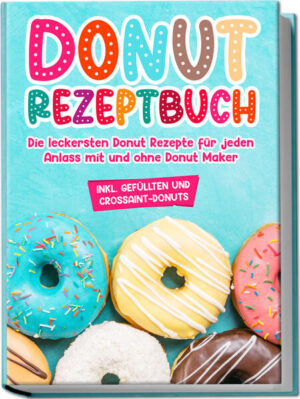 Köstliche Kringel in allen Variationen: Vielfältige Rezepte für die unkomplizierte heimische Donutherstellung Unverwechselbare Form, unverwechselbarer Geschmack und tausende unterschiedliche Rezepte: Der ursprünglich amerikanische Donut hat längst seinen Siegeszug durch die Welt angetreten und auch hierzulande werden die leckeren Teigkringel immer beliebter. Kaufen kann man sie mittlerweile allenthalben, allerdings: Die besten Donuts sind noch immer selbstgemacht und in diesem Buch erfahren Sie, wie Sie künftig ganz einfach selbst Ihre persönlichen Lieblingskringel zaubern! Mit Schoko oder ohne: So kennen die meisten Menschen Donuts, dabei können die runden Gebäckstücke noch so viel mehr! Ob mit Mango, Marzipan, Pistazie oder Karamell, ob gefüllt oder nicht, ob Rührteig oder mit Backpulver und sogar pikant - Donuts gibt es in nahezu unendlich vielen Variationen, sodass wirklich jeder Geschmack zufriedengestellt wird. Das Beste daran: Entgegen der häufigen Befürchtung müssen Donuts dann auch nicht unbedingt ungesunde Kalorienbomben sein, denn ganz im Gegenteil gibt es mittlerweile zahlreiche Rezepte für vegane, glutenfreie oder sogar Vollkorn-Varianten und auch das fettarme Ausbacken im Ofen ist eine köstliche Möglichkeit, die Kringel gesünder zu gestalten. Deshalb finden Sie in diesem Rezeptbuch eine verführerische Riesenauswahl an Rezepten aus sämtlichen Kategorien und darüber hinaus detaillierte nützliche Informationen rund um das Donutbacken: Welche Utensilien sind unverzichtbar, wie gelingt der perfekte Teig und worauf sollten Sie unbedingt achten? Also machen Sie sich ans Backvergnügen und schlemmen Sie sich kreuz und quer durch die unterschiedlichsten Leckerbissen! Klassisch mit Hefeteig, aus dem Backofen oder gefüllt: Bei Donuts mit Milch-Karamell-Glasur, Marmorkuchen-Donuts oder Donuts mit Zitronencremefüllung bleiben keine Wünsche offen! Bei Ihnen soll’s vegetarisch oder vegan sein? Wie wäre es dann mit veganen Donuts mit Schokolade, Zimt und Zucker oder leckerer Kokosmilch-Zitronen-Glasur? Es geht auch herzhaft! Donuts mit Käse und Schinken, Kartoffeln oder Maismehl und Kümmelbelag sind der perfekte Snack für zwischendurch! Ausgefallenes & Erlesenes: Croissant-Donuts mit Rotweincreme, südafrikanische Koeksisters in Flechtoptik oder Donutscheibenauflauf machen aus simplem Fastfood raffinierte Festtagskreationen! Dieses liebevoll zusammengestellte Kochbuch zeigt Ihnen die Vielfalt der weltberühmten Gebäckkringel und verrät Ihnen die besten Tipps für perfekt gelungene Kreationen. Ob Sie nun bereits Bäcker aus Leidenschaft sind, den Kochlöffel erst seit Kurzem schwingen oder einfach mal etwas ganz Neues ausprobieren wollen - hier werden Sie in jedem Falle fündig!