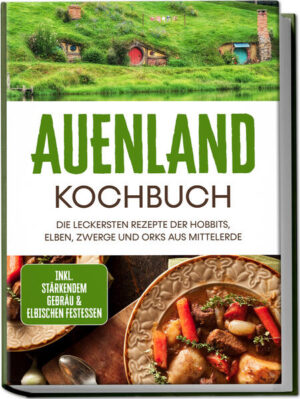 Rezepte aus Mittelerde: Kochen Sie sich in die sagenhafte Welt von Hobbits, Elben & Co. und schicken Sie Ihren Gaumen auf eine köstliche Fantasiereise Wahre Tolkien-Fans tauchen beim Lesen völlig ein in die magischen Welten von Bilbo, seinen Freunden und Feinden. Seite an Seite durchstreifen Sie mit ihrem Helden das grüne Auenland, kämpfen sich durch die kargen Gebirgslandschaften der Zwerge - aber da geht noch mehr: Denn wenn Sie sich mit allen Sinnen in Mittelerde verlieren möchten, dann sollten Sie unbedingt einmal mit Elben, Orks und Hobbits zu Abend essen. Und das wird mit den sagenhaften Rezepten dieses Kochbuchs zum zauberhaften Kinderspiel! Maikäfersuppe oder trüffelbestücktes Perlhuhn der Elben, deftig-herzhaft-orkische Eintöpfe, köstliches Hobbitfrühstück und natürlich das magische Lembas-Brot - die Küche Mittelerdes ist so vielfältig, abwechslunsgreich und überraschend wie ihre Bewohner. Dieses Kochbuch nimmt Sie nun mit auf eine ganz besondere Reise, bei der Sie die magischen Gefilde von Ihrer kulinarischen Seite kennenlernen. Ob Sie es gerne üppig und herzhaft mögen oder lieber fein und leicht, ob‘s ein raffiniertes Festtagsmenü sein darf oder gar ein stärkender Trunk, die Kochbücher von Elben, Zwergen & Co. bieten reichlich Auswahl für jeden Anlass. Sie fürchten, orkische Grässlichkeiten treffen nicht ganz Ihren Geschmack? Keine Bange, alle Rezepte sind an hiesige Genussvorlieben angepasst und mit den einfachen Schritt-für-Schritt-Anleitungen gelingen die sagenhaften Gerichte auch Menschen auf Anhieb. Dank der Alltagstauglichkeit der mittelerdischen Küche können Sie die Leckereien ganz unkompliziert zu Ihrem täglich Brot werden lassen und mit unterhaltsamen Anekdoten wird jede Mahlzeit zum Erlebnis. Hobbit-Frühstück und Brote aus ganz Mittelerde: Bauer Maggots Pilztoast, Bilbos 111.Geburtstagsfrühstück, Dunkelelbenbrot oder Brioches aus Seestadt liefern Energie für einen Tag voller Abenteuer. Wegzehrung: Troll-Sülze, Bilbos unterbrochenes Fischgericht oder Rahmfladen sind der perfekte Proviant für mutige Wanderer. Tea Time und Süßes: Von Heckenbrombeer-Tarte über Bilbos Gästekuchen bis hin zu Feuerstellen-Schlupfern ist hier bestens für Tea-Time-Entspannung gesorgt. Orkische Eintöpfe & Braten der Zwerge: Wer es herzhaft-geschmackvoll mag, der wird bei Orks und Zwergen mit geschmorten Hobbitfüßen, rotem Feindestopf, Drachenbraten oder Nebelgebirgskarpfen so richtig satt. Festessen der Elben mit Gebräu: Glühwürmcheneintopf, Rehbraten nach Art Lothlóriensoder grünelbische Ravioli mit Pistazien und Grünkohl-Füllung sorgen für eine edle Festtagstafel - schenken Sie dazu Baumbarts Ent-Trank oder wärmenden Biertrunk. Mit den liebevoll zusammengestellten Rezepten dieses fantastischen Kochbuchs wird Ihre nächste Mottoparty garantiert ein Riesenerfolg. Darüber hinaus können Sie sich mit den kinderleicht zubereiteten Köstlichkeiten ein wenig Mittelerde-Magie in den Alltag zaubern und auch geübte Hobbyköche finden hier Überraschendes, Neues und ganz Besonderes.