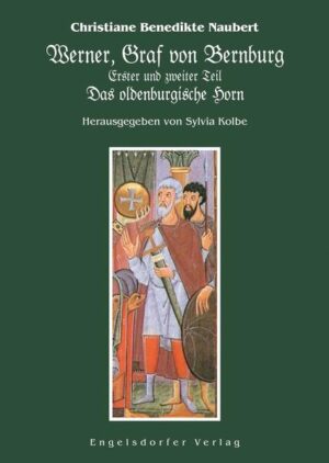 Frühe historische Romane von Christiane Benedikte Naubert: Werner, Graf von Bernburg. Erster und zweyter Theil. Zweite erweiterte Auflage, enthaltend zusätzlich: Das oldenburgische Horn. Mit einem Nachwort von Sylvia Kolbe. Um das Jahr 1000: Kaiser Otto III., 996 in Rom gekrönt, kämpft darum, das Reich seiner Vorväter zu beherrschen. Treue Unterstützung erhält er dabei von Markgraf Ekkehard I. von Meißen. Ekkehards Tochter Luitgard wird währenddessen das Objekt von Begehrlichkeiten - bis hin zum Brautraub durch Graf Werner von Walbeck bei Bernburg. Und immer wieder taucht ein Ritter auf, dessen Herkunft im Dunkeln liegt, nur durch ein Horn zu belegen. Wer ist er, dem „die Jungfrau jenes wunderbare Horn entgegen trug, das dem Altertumsliebhaber noch jetzt in den nordischen Ländern gezeigt wird, davon schweigt die Geschichte, nur die Sage“ erzählt dazu. Und so enthält das vorliegende Buch ergänzend Nauberts historisch-politische Sage „Das oldenburgische Horn“ mit der schneeweißen Erscheinung, die sich den Oldenburger Grafen wiederholt zeigte, „wie denn überhaupt ihr ganzes Wesen etwas übermenschliches athmete, das es dem, der sie sah, unmöglich machte, sie für eine Sterbliche zu halten.“ Christiane Benedikte Naubert (1752-1819) veröffentlichte den historischen Roman „Werner Graf von Bernburg“ 1790 anonym im Leipziger Verlag Weygand. Bereits 1785 erschien ihr erstes historisches Werk (Geschichte Emma's Tochter Kayser Karls des Grossen). Parallel dazu (1789-1792, ebenfalls anonym bei Weygand Leipzig erschienen) arbeitete sie an vier Bänden „Neue Volksmährchen der Deutschen“, dessen zweites Bändchen 1791 u.a. „Das oldenburgische Horn“ enthielt. Seit 2006 erscheinen die Werke von Christiane Benedikte Naubert als Neuauflagen im Engelsdorfer Verlag, herausgegeben von Sylvia Kolbe.