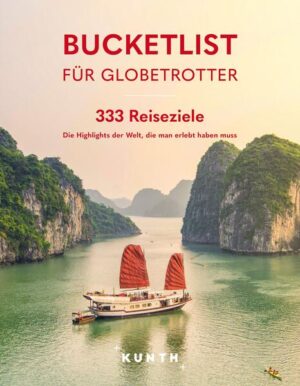 Die besten Reiseziele der Welt, für jeden Reisetypen. Nach Vorlieben sortiert kommen sowohl Großstadtkinder und Ruhesuchende, aber auch Abenteurer und Sonnenhungrige voll auf ihre Kosten – tanzen in Rio de Janeiro, wandern in Patagonien oder die Seele auf einer Nordseeinsel baumeln lassen. Unsere Welt bietet Unglaubliches: spektakuläre Landschaften, legendäre Großstädte, UNESCO-Welterbestätten, die die kulturellen Zeugnisse der Menschheit in ihrer Pracht zeigen. Das Leben ist zu kurz, um die Highlights der Welt zu verpassen. Koffer packen, Rucksack schultern und los geht's! + 333 Reiseziele, die auf jede Bucketlist gehören + Sortierung nach Reisevorlieben u. a. abenteuerlustig, kunstsinnig, naturverbunden, geschichtshungrig, stillesuchend, spirituell, sonenhungrig oder Großstadtkind