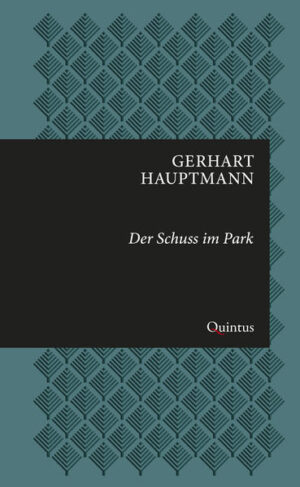 Ein Mann namens Konrad besucht seinen Onkel, einen am Fuße des Riesengebirges lebenden ehemaligen Oberförster und Gutsverwalter. Bei einem Spaziergang kommen sie auf dessen frühere Dienste und Freundschaft mit dem Grafen van der Diemen zu sprechen. Im Weitergehen begegnen sie einer Baronin, deren Auftauchen der Erzählung des Onkels eine überraschende Wendung gibt. Der Schuss im Park ist eines der letzten Werke Gerhart Hauptmanns - mit einer bemerkenswerten Figurenkonstellation. Die 1939 erstmals erschienene Novelle, mit der Hauptmann seiner Idee von „Rassenvermischung“ Ausdruck verlieh, wurde einerseits als mondän, andererseits als abenteuerlich empfunden. Für den Ort des Vorabdrucks, die Zeitschrift Die Dame, schien sie jedenfalls wie gemacht, hatte Hauptmann den Text doch mit einem hohen Unterhaltungswert versehen. Er musste einen Publikumserfolg auf den Markt bringen, da die nationalsozialistische Publikationspolitik am Vorabend des Zweiten Weltkrieges Hauptmanns Verdienstmöglichkeiten drastisch eingeschränkt hatte. Und in der Tat wurde Der Schuss im Park von offiziellen Stellen als „rassenschänderisch“ bezeichnet, mit der Folge, dass das Papierkontingent für eine zweite Auflage gesperrt wurde.