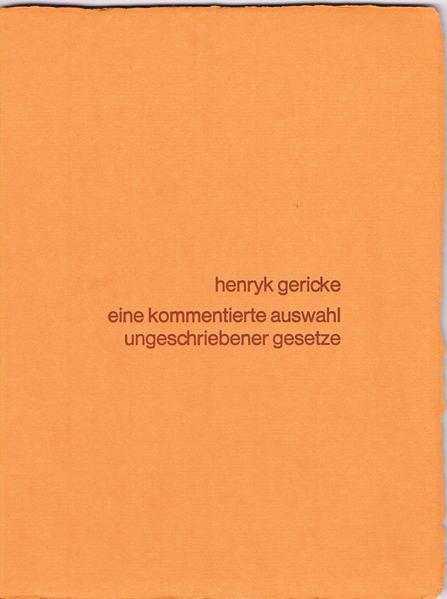 Zweite umfassende Auswahl der Lyrik von Henryk Gericke, der zu den wichtigsten Protagonisten der Szene am Prenzlauer Berg gehörte.