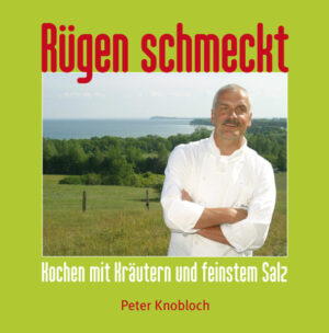 Peter Knobloch: RÜGEN SCHMECKT 2 Neue Rezepte für Kräuterkenner in abwechslungsreichen Menüfolgen für jeden Geschmack Kochen mit Kräutern und feinstem Salz - der Titel des neuen Kochbuchs vom Rügener Küchenmeister Peter Knobloch, tätig im hiesigen Restaurant MeeresBlick im Ostseebad Göhren, verheißt erneut originelle kulinarische Kochkunst (vgl. z.B. Gault Milleau, Michelin oder Feinschmecker). Neben vielen praktisch bewährten Tipps rund um die internationale und regionale Küche wartet der Starkoch diesmal mit überraschenden, äußerst interessanten, traditionsreichen Rezepturen auf: Von schwarzen Walnüssen ist da die Rede, von Holunderblütensirup, Rosenzucker oder gar Rosenblütengelee. Aus diesem Grund steht den Rezepten eine unterhaltsame historische Einführung über Entstehung, Sammlung und Verwendung von Kräutern bzw. Salz voran. Denn Peter Knobloch entwickelte namentlich für die beschriebenen Gerichte spezielle Salze aus Kräutern, Blüten und Früchten. In eigener Herstellung entstehen sie aus dem wertvollsten französischen Meersalz, dem fleur de sel aus der Bretagne, und in getrocknetem Zustand beigemischte, natürlich gewachsene Kräuter. Kreative Menüfolgen für jeden Geschmack (Vorspeisen, Fisch, Rind- u. Schweinefleisch, Wild, Vegetarisches, Desserts), durchsetzt von Anekdoten, persönlichen Empfindungen, den frechen Illustrationen von Kathrin Grünke, Binz sowie Produktbeschreibungen, machen den neuen Rügen schmeckt-Band zu einem ebenso lockeren Gemisch aus Information und Unterhaltung. Das zweite Knoblochsche Kochbuch führt die moderne, aber durchaus verständliche Kulinarik des Peter Knobloch auf hohem Niveau weiter: „In Fortsetzung meines ersten Buches möchte ich anregen, sich wieder mehr auf die biologischen Ressourcen der reinen Natur zu besinnen. Folglich habe ich im neuen Band traditionelle Rügenprodukte mit modernen Küchentrends, wie etwa asiatischen Zubereitungsformen ohne Geschmacks-verstärker und chemische Zusätze, verbunden - und beweise damit, dass sich die Rügener Küche stets weiterentwickelt.“ Erneut erwies sich die Zusammenarbeit zwischen Autor Peter Knobloch, Fotograf und Grafikdesigner Lutz Grünke, Binz sowie der rügendruck gmbh putbus als sehr fruchtbar. Alle Gerichte sind in modernen Nahaufnahmen, unverfälscht und kurz vor dem Auftragen im Restaurant, festgehalten. Nützliches Give Away des Kochbuches: Auf einem Lesezeichen sind die wichtigsten Kräuter, die Peter Knobloch in seiner frischen, natürlichen Küche für vielfältige Gerichte verwendet, originalgetreu abgebildet. Somit lernen eifrig Nachkochende obendrein die heimische Kräuterwelt der Insel Rügen kennen. Wer will, kann sich also, dermaßen kulinarisch angeregt und professionell begleitet, sofort selbst auf die Suche nach den Wildkräutern begeben.