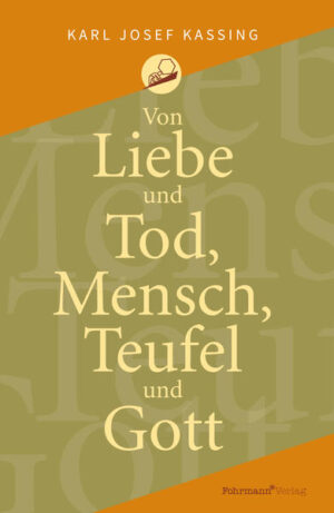 Mit diesem Buch beginnt die Herausgabe der gesammelten Werke von Karl Josef Kassing. Sie fügen sich gut in das Programm eines Verlages, der vornehmlich Biografien publiziert. Seine Gedichte und Erzählungen sind mal heiter oder ernst, mal weltlich oder religiös. Das breite Spektrum eines Lebens stellt der Autor dar mit satirischem Humor und nachdenklichem Tiefgang. Jedes Buch und jeder einzelne Text spiegeln seine Gedanken über das menschliche Leben und die Suche nach dem Sinn - über den Tod hinaus. Dr. Petra Fohrmann (Hg.)