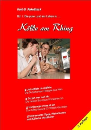 Das Buch enthält die 50 leckersten Rezepte aus Köln, von TV-Koch Frederik Pakoßnick (rtl2, kabel, vox) verfeinert, das Kölsch-Brevier für das richtige Kölschzapfen, das Kölsche Grundgesetz, die vergnüglichsten Brauhauswandertouren sowie interessante Tipps und Hintergrundinformationen zur Kölschen Lebensart. Bereits in 3. erweiterter Auflage jetzt mit Farbfotografien.