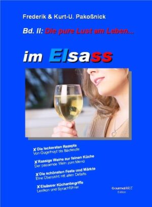 Nach seinem Bestseller "Die pure Lust am Leben in Kölle am Rhing" legt Kurt-U. Pakoßnick nunmehr den nächsten Band zum Thema Elsass vor. Verstärkung erhält er in Bezug auf die Rezepte von seinem Sohn Frederik, gelernter Koch und Sous-Chef in Köln. Die leckersten Rezepte mit den passenden Weinempfehlungen, die großen Weinlagen, Elsässer Küchenbegriffe, die schönsten Feste und Märkte sowie Tipps und vieles mehr machen dieses Buch zu einem Reiseführer und Kochbuch in einem.