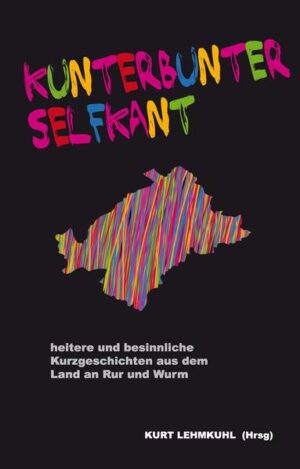 Nach "Blutroter Selfkant", "Tödlicher Selfkant" und "Mörderischer Selfkant" heißt es dieses Mal "Kunterbunter Selfkant". Anders als bei den ersten drei Büchern des VHS-Projektes stehen statt krimineller nunmehr heitere und besinnliche Geschichten im Mittelpunkt. Geblieben ist der Zweck des Projektes: alle Erlöse aus dem Verkauf kommen wieder dem Hospiz der Hermann-Josef-Stiftung in Erkelenz zu Gute.