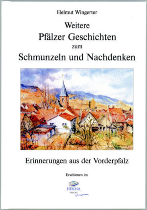 ISBN 978-3-9814183-5-4 Daten des Buches - Umfang: 94 Seiten, sw., 12 Abbildungen, Format A5, Bucheinband Hardcover, das Buch ist eingeschweißt. Vorwort Dem verehrten Leser wird im Laufe der Lektüre dieses Buches wohl nicht entgehen, dass der Chronist nicht den Ehrgeiz hat, seine Biographie in die Feder fließen zu lassen. Eine solche Biographie wäre zwangsläufig dazu verurteilt, das ganze Kaleidoskop von Ereignisse darzustellen, die sich im Laufe der Jahrzehnte eingestellt haben. Zwangsläufig ergäben sich hier viele Seiten von Belanglosigkeiten. Vor dieser Gefahr möchte der Verfasser den Leser bewahren. Deshalb hat er sich entschlossen, diese Zeilen mit Episoden, Stories und Anekdoten zu füllen. Freilich sind diese sehr unterschiedlicher und heterogener Herkunft, so dass sehr viele Personen und Gruppen verschiedenster Provenienz vor dem geistigen Auge des verehrten Lesers aufmarschieren werden. Das weitverzweigte Inhaltsverzeichnis ist deshalb von vielen Themen geradezu gespickt. Und da der Verfasser jahrzehntelang die mannigfachen Aspekte des schulischen Lebens erlebt und erfahren hat, steht am Anfang das Thema Schule bzw. modern ausgedrückt „Bildungseinrichtung“. Nicht weniger als 15 Geschichten werden uns hier „ihre Aufwartung“ machen. Und damit wir uns nicht so weit von unseren 1. Thema entfernen, soll es in unserem 2. Thema um gewisse Mädchenträume gehen: Unter der Prämisse „Klassentreffen“ wollen wir zeigen, wie so manches Mädchenherz an der einseitigen Liebe zu seinem Klassenlehrer scheiterte. Auch dem bereits aus unserem erstem Buch bekannten sparsamen Gastwirtsehepaar werden wir wieder einen kurzen Besuch abstatten. Dann werden sich Kurzportraits männlicher Personen verschiedener Altersstufen anschließen. Wir werden auch mit kurzen Sprüchen und rätselhaften Sentenzen garniert mit ein wenig Erotik aufwarten. Im Bereich der Erotik werden wir noch ein wenig verweilen, da wir zeigen können, dass gewisse evangelische Pastoren die Opfer von außerehelichen Liebespfeilen von Gott Amor werden können. Greifen wir, um die aus unseren zahlreichen Geschichten und Storys hervortretenden Sachverhalte zu stützen, zu der These eines ganz Großen der europäischen Geistesgeschichte, der gesagt hat, - nämlich Horaz in Ars poetica - mit der Forderung eines moralischen Lehrsatzes und von ästhetischem Genuss, dass jede Erzählung getragen sein soll von der pädagogischen Aufforderung, dass diese Erzählung nicht nur zur Entspannung, zur Freude und zur Unterhaltung beitragen soll, sondern dass sie gleichzeitig zum Fortschritt des moralischen Bewusstseins und zu dessen Unterstützung helfen soll. Sie soll also „delectare und prodesse“ - erfreuen und nützen - und so wünscht der Verfasser dem geschätzten Leser eine sowohl heitere Humoreske als auch nachdenklich stimmende Lektüre. Helmut Wingerter