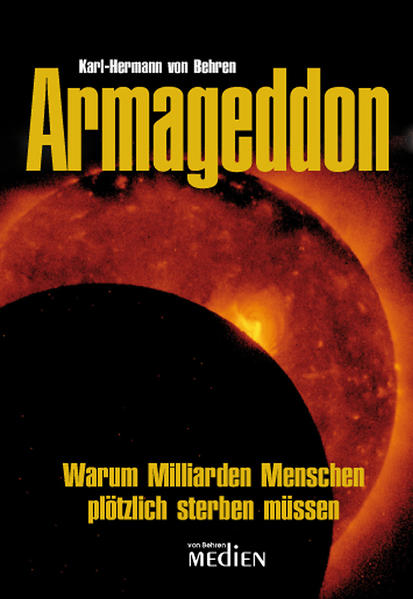 Sonne pur, aber kein Licht. Und Milliarden Tote! Die menschlichen Weltherrscher hatten ausgedient. Und mit ihnen ihre waffenstarrenden, verzweifelten Armeen. Sie stellten sich gegen einen unsichtbaren Gegner und hatten keine Chance. Dabei waren die Ereignisse schon lange vorher angekündigt worden. Der Unglaube der Erdbewohner und ihrer Führer führte zur größten Bestrafung der Menschheit. Wie es dazu kam und was passierte, war fast allen Opfern vorher bekannt. Es wurde schon vor tausenden von Jahren niedergeschrieben. In einem Buch mit heutiger Milliarden-Auflage. Das Ereignis: Armageddon! Doch für viele Millionen Menschen wird dieses Ereignis dauerhaftes Leben bedeuten. Glauben und Handeln vorausgesetzt. „Jene Geistesmacht führte die Könige an einen Ort, der auf Hebräisch Harmagedon, Berg von Megiddo, heißt”. Offenbarung 16, 16 (Lutherbibel 2017) Anmerkung: Harmagedon in der Schreibweise „Armageddon” wird bevorzugt im englischsprachigen Raum verwendet. Der Begriff Harmagedon/Armageddon ist nur einmal in der Bibel zu finden.