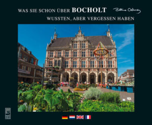 Der neue Bocholter Bildband von Bettina Oehmen mit komplett neuem Bildmaterial ist ein weiteres Fest für die Sinne. Auch, wenn Papier Geräusche und Düfte eigentlich nicht vermitteln kann – durch die verschwenderische Schönheit der Bilder meint man, vor dem historischen Rathaus zu stehen und den Kaffee der italienischen Eisdiele zu riechen, den Radfahrern Platz machen zu müssen, im Stadtwald die Ziegen meckern und die Fontäne im Teich plätschern zu hören. Beim Blättern der ersten Seiten wird man sich das Schmunzeln nicht verkneifen können, denn vor dem Stadtrundgang werden die Bocholter als Gattung erklärt, wobei der Witz auch mal in Aberwitz umschlagen kann. Ein Buch, mit dem man sich erst einmal zurückziehen und allein sein möchte.