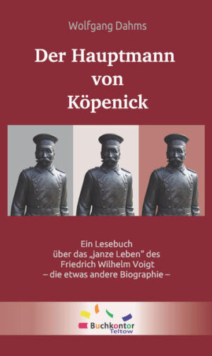 Wer kennt ihn nicht, den Hauptmann von Köpenick? Nachdem er im Jahre 1906 das dortige Rathaus "besetzt" und die Stadtkasse hat mitgehen lassen, war sein Name in aller Munde. Dabei ging es ihm ja gar nicht um jene paar Piepen, sondern um viel mehr: um einen preußischen Pass und damit eine Arbeitserlaubnis. Beides blieb ihm über Jahrzehnte verwehrt, nachdem er bereits im Jünglingsalter in seiner Geburtsstadt Tilsit straffällig wurde und es immerhin auf stolze 27 Jahre Knast brachte, bevor Kaiser Wilhelm II. ihn begnadigte und er nach Luxemburg auswanderte. Doch was weiß man schon von dem ostpreußischen Schuhmacher Friedrich Wilhelm Voigt, der Dank seiner Köpenickiade berühmt wurde? Seine Biographie weist erstaunlich viele weiße Flecken auf. Grund genug für den Autor Wolfgang Dahms auf Spurensuche zu gehen. Aufgeschrieben sind 25 abenteuerliche und schicksalhafte Lebenssituationen dieses umtriebigen Schuhmachers, der bis in seine 60iger Lebensjahre hinein als Selbst- und Kleindarsteller in Europa unterwegs blieb. Das alles kommt hier zur Sprache. Dort, wo es dem Autor an Fakten mangelte, behalf er sich unter dem Ich-Erzähler-Motto: "Es könnte auch so gewesen sein...", um möglichst umfassend über das "janze Leben des Friedrich-Wilhelm Voigt" zu berichten. Den Leser erwartet voll eigenwilliger rustikaler Stilistik eine anrührende Lektüre.