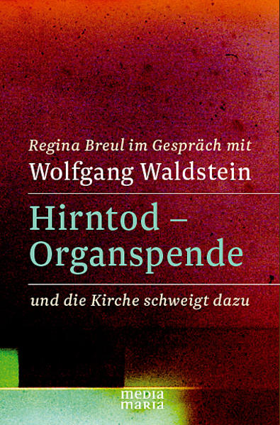 Für kaum ein anderes bioethisches Thema wird von verschiedenen Stellen so massiv Werbung betrieben wie für die Organspende. Mit oft fragwürdigen Methoden wird für die Bereitschaft zur Zustimmung einer Organentnahme nach dem sogenannten „Hirntod“ geworben.-Im Gespräch mit dem renommierten Juristen Prof. Dr. Wolfgang Waldstein will Frau Dr. Regina Breul umfassend über die andere Seite der Transplantationsmedizin informieren, insbesondere über das umstrittene Hirntodkriterium zur Todesfeststellung.