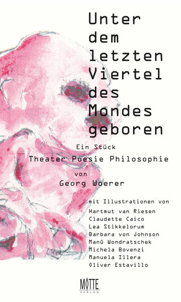 Ein Stück: Theater Poesie Philosophie „Unter dem letzten Viertel des Mondes geboren” ist kein gefälliges, oder gar vordergründiges Stück, Georg Woerer arbeitet darin die elementare Sinnfrage nach dem Menschsein ab. Seine Figuren tragen ihre Konflikte auf unterschiedlichen Ebenen aus, der rationalen wie der emotionalen, der inneren wie der äußeren, sie halten sich auf in der Wirklichkeit ebenso wie in der Erinnerung. In diesem gewaltigen komplexen Selbstgespräch bedient sich der Autor eines eigenwilligen, geradezu lyrischen Stils, die Dialoge wechseln ständig die Richtung wie Gedanken, oft spontan springend, den Faden scheinbar verlierend - später wieder mit innerer Logik aufgreifend. Woerer geht es um den Konflikt des Individuums mit sich selbst und mit moralgesellschaftlichen Konventionen, den er radikal austrägt mit Fragen nach Schuld und Sühne und der Unfähigkeit damit umzugehen. Dieses Werk, das Woerer mit 21 geschrieben hat, wird mit Illustrationen von versch. Künstlern begleitet.