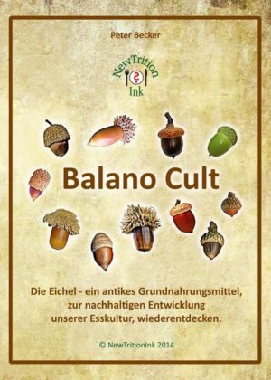 Eicheln sind als Speise der absolute Geheimtipp ! Ernährungsphysiologisch hochwertig, kostenlos und in Riesenmengen flächendeckend im ganzen Land verfügbar, fallen uns die Nüsse der Eiche beim Spaziergang im September in die Kapuze, zum spätsommerlichen Picknick im Schatten der Stieleiche hat man bald die ganze Decke voll und wer seinen Pickup unter Eichen parkt, braucht noch nicht mal ernten ! Warum bloß, isst niemand Eicheln ? Balano Cult, das erste Eichelkochbuch im deutsch-sprachigen Raum seit 70 Jahren, löst das Rätsel und weiht Sie ein, in die faszinierende Geschichte einer praktisch unbekannten Köstlichkeit. Mit Sammeltipps, Vor- und Zubereitungshinweisen und einer Rezeptauswahl die Eicheln als Grundzutat jeder Mahlzeit vorstellen, lädt Peter Becker zu einer wichtigen Änderung ihres Speiseplans ein. Er eröffnet kulinarisches Neuland in delikaten Gerichten und setzt bahnbrechende Impulse für die Ernährungsbildung und erschließt gigantische Ressourcen zur nachhaltigen Entwicklung unserer Esskultur