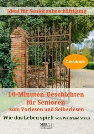 10-Minuten-Geschichten zum Vorlesen oder Selberlesen sind ideal für Senioren und für die Seniorenbeschäftigung. Dieses Buch ist ein sinnvolles und nützliches Geschenk für Senioren und für Gespräche in der Beschäftigungstherapie. Es eignet sich hervorragend, um daraus vorzulesen oder die Geschichten selbst zu lesen. Die Texte regen zum Nachdenken und zum Schmunzeln an, erinnern an eigene erlebte Situationen und sind im Großdruck (16 Punkt) gut zu lesen. Die Aufmerksamkeit während des Lesens und Zuhörens wird geübt. Die Schriftart ist für Menschen mit eingeschränktem Sehvermögen angepasst. Kurze Geschichten entführen und erinnern Sie an: - Streiche, die Sie als Kind ausgeheckt haben - Erlebnisse in der Schule - Das Erlernen des Radfahrens - Aufklärung und Kinderkriegen - Ihre erste Liebe und Ihre Hochzeitsnacht - Ihre Großeltern und liebe Verwandte - Persönliche Feste und Feiern - Todesfälle und tragische Unglücke - Schicksalsschläge, die in die Knie zwingen - Herrliche Ferien und fremde Länder