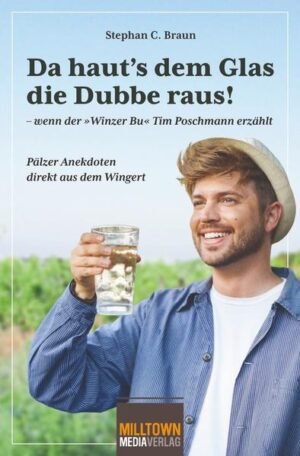 Was macht man, wenn der Pflege-Hund stundenlang nicht frisst? Und wie geht man mit Vegetariern auf dem Bad Dürkheimer Wurstmarkt um? Sind Kinder wirklich undankbar, wenn sie nicht so wollen, wie ihre Eltern? Und kann es sein, dass die letzte Männer-Domäne tatsächlich im Baumarkt gefallen ist? Der Shooting-Star der Pfälzer Comedy-Szene Tim Poschmann beantwortet in seiner Rolle als „Winzer Bu“ alle diese Fragen, die der Comedy-Autor Stephan C. Braun für ihn als lustige und humoristische Geschichten aufgeschrieben hat. Ein Buch, nicht nur für echte Pälzer und Fans.