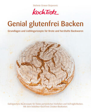 Stefanie Grauer-Stojanovic, vielen besser bekannt als „Steffi KochTrotz“, hatte sich für Ihr drittes Buch ein besonders großes und kniffliges Ziel gesteckt: Glutenfreies und verträgliches Backen sollte endlich auch appetitlich, gelingsicher und ganz einfach werden. Ihre glutenfreien Brote und Backwaren sollten nicht nur mindestens so gut duften und aussehen wie die glutenhaltigen Originale - sie sollten eine traumhafte Textur, eine lockere Krume und eine verführerische Kruste haben. Und auch geschmacklich sollten sie den üblichen Broten und Backwaren in nichts nachstehen! Drei volle Jahre hat sie an diesem besonderen Projekt geforscht und gearbeitet. Entstanden ist nicht nur ein kreatives und durchweg lebensfrohes Backbuch, sondern ein neuer Standard für das Backen mit Intoleranzen und Einschränkungen. Alle 54 hochverträglichen Backrezepte verfügen über den exklusiven KochTrotz Zutaten-Baukasten, mit dem sich jedes Rezept an die persönlichen Unverträglichkeiten anpassen lässt. Die besonders flexiblen Superrezepte eröffnen dabei komplett neue Freiräume und bringen Spass, Glück und Normalität in die Küche und an den Esstisch. Die Rezepte sind einfach so individuell wie wir alle. Alle Rezepte werden mit sortenreinen Mehlen, ohne Fertigmehlmischung zubereitet. Das Buch vermittelt das relevante Grundwissen ganz entspannt und bietet intelligente Anleitungen, einfache Tipps und schlaue Tricks für das Backen mit und ohne Hefe. Es vereinfacht die Herstellung und Pflege von Hefewassern, Sauerteigen oder die optimal auf glutenfreies Backen abgestimmte Lievito Madre. Ein besonderer Clou ist die von der Autorin für dieses Buch entwickelte „KochTrotz Hefe-Alternative“, mit der sich Textur und Konsistenz von glutenfreien Broten kaum mehr von den hefehaltigen Originalen unterscheiden lassen. Hefehaltige Rezepte lassen sich einfach hefefrei backen. Die ersten beiden KochTrotz-Bücher entwickelten sich innerhalb kürzester Zeit zu Verkaufsschlagern und Bestsellern. Mit „Genial glutenfrei Backen“ knüpft die Autorin an diese Erfolge an.