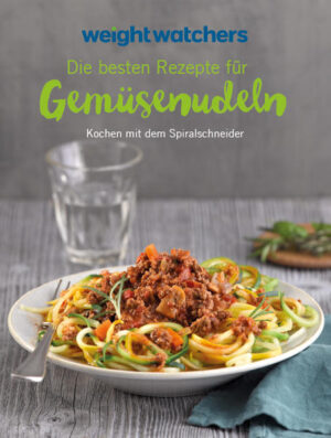 Gemüsenudeln - die besten Weight Watchers Rezepte Wir tun etwas gegen Heißhunger auf Pasta: Gemüsenudeln à la Weight Watchers haben nicht nur wenig Kohlenhydrate - sie sind auch eine optimale Möglichkeit für vegane Nudeln. So muss niemand auf Pasta-Freuden verzichten! Die Low Carb Alternative zu klassischen Nudeln sieht zudem noch gut aus: Gemüsenudeln sind ein Hingucker im Salat, eine unerwartete Beilage beim Dinner und Spiralen aus Obst peppen jedes Dessert auf. Kohlenhydratfreie Nudeln für eine bewusste Ernährung Sie möchten sich kohlenhydratarm ernähren, lieben aber Nudeln über alles? Gemüsenudeln sind die Low Carb Alternative für alle Pasta Fans! Wie wäre es mit gebackenen Kürbisspiralen mit Hähnchenbrust und Thymiansauce oder Kohlrabinudeln mit Lachs und Petersiliensauce? Das sind nur zwei der 54 Rezepte aus unserem neuen Kochbuch Die besten Rezepte für Gemüsenudeln. Kochen mit dem Spiralschneider. Wir haben den Dreh raus: Zoodles und Gemüsespaghetti Ob dünne Gemüsespaghetti oder Zoodles, also Nudeln aus Zucchini: Gemüsenudeln lassen sich ganz einfach mit einem Spiralschneider herstellen. Unsere abwechslungsreichen Rezepte zeigen Ihnen, welche Zutaten außer Zucchini noch geeignet sind. Wie wäre es mit rote Beete, Karotten oder Süßkartoffeln? Ab damit in den Spiralschneider! Ein paar Umdrehungen später haben Sie perfekte Gemüse-Spiralen. Daraus entstehen kreative, gesunde vegetarische Gerichte, die sich mit Fisch, Fleisch und Geflügel kombinieren lassen. Alle Rezepte in unserem neuen Kochbuch Die besten Rezepte für Gemüsenudeln sind kalorien-optimiert und auf das Weight Watchers SmartPoints Programm abgestimmt. 54 Rezepte für kalte und warme Gerichte Neue Ideen für Ihren Spiralschneider Low Carb Nudeln für eine gesunde Ernährung Gemüse mal anders: Die besten Rezepte für Gemüsenudeln. Kochen mit dem Spiralschneider bringt einen frischen Dreh in Ihre Küche!