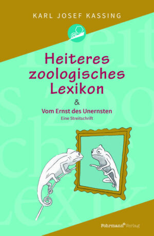 Das „Heitere zoologische Lexikon“ ist dank seiner vielen, z. T. verblu?ffenden Einblicke in die Tierwelt eine wahre Fundgrube fu?r Tierfreunde: Ein Pudel, der ein Rassetier, hat seinen Stammbaum auf Papier. Ein andrer, welcher nicht von Rasse, hat seinen Stammbaum auf der Straße! & Vom Ernst des Unernsten Eine Streitschrift Hier kämpft Kassing mit ernsthaftem Augenzwinkern fu?r den „Ernst des Unernsten“.