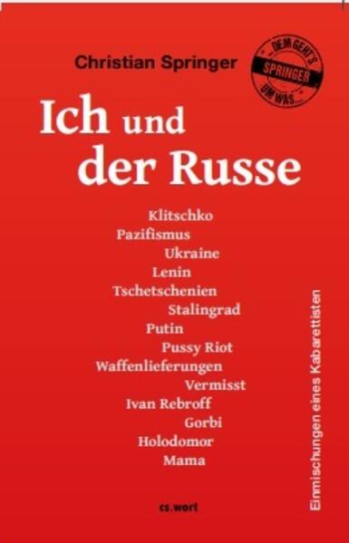 Russland überfällt Ukraine. Wir haben inzwischen den Eindruck, dass wir alles schon doppelt und dreifach gehört haben: Die NATO-Osterweiterung habe Putin verärgert, Selenski sei auch kein Heiliger und die Ost-Ukraine sei sowieso eher russisch. Dazu Nord Stream, Waffenlieferungen und Sanktionen. Immer wieder dieselben Themen. Schleichend und leise verlieren die Menschen das Interesse an diesem Krieg. Obwohl das tägliche Leiden und Sterben weitergeht. Brutaler und tragischer als zuvor. Christian Springers Einmischung ist ein Wachrüttler. Ein klares Ja zur Unterstützung der Ukraine. Ein Buch für Menschen, die sich nicht Tag und Nacht mit Putin und der Ukraine beschäftigen können, und trotzdem mehr wissen wollen. Persönlich, anekdotisch, informativ. Christian Springer: „Jeder redet darüber. Aber im Grunde wissen wir nichts. Das ärgert mich. Es gibt nur eine einzige Möglichkeit: Helft der Ukraine.“