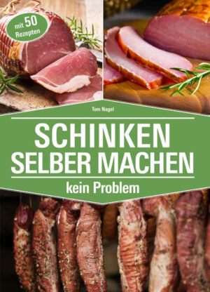 Das Buch „Schinken selber machen - kein Problem“ erklärt interessierten Hobbymetzgern und Laien Schritt für Schritt, wie mit wenig Arbeitszubehör und minimalem Zeitaufwand ein perfekter Schinken hergestellt wird. Im Ratgeberteil erhalten Sie das komplette, dafür notwendige Wissen und finden auf den Rezepteseiten mit Sicherheit auch ganz schnell ihren persönlichen Lieblingsschinken. Erfahren Sie in diesem Buch alles über die: - richtige Fleischauswahl - sorgfältige Auswahl der Gewürze - Herstellung eigener Gewürzmischungen - richtige Vorbehandlung des Fleisches - verschiedenen Pökel- und Räuchermethoden - richtige Pökel- und Räucherdauer - Erzielung unterschiedlicher Räucheraromen - Nachreifung und Lagerung des geräucherten Schinkens Dabei haben Sie die Auswahl zwischen Schinkenrezepten für Schwein, Rind, Wild, Ziege und Lamm. Profitieren auch Sie von der jahrelangen Erfahrung des Fleischermeisters Tom Nagel und machen Sie sich Ihren Lieblingsschinken ganz einfach selbst!