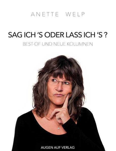 „Sag ich 's oder lass ich 's?“ Diese Frage hat Anette Welp längst für sich beantwortet. In ihren Kolumnen schreibt sie sich von der Seele, was sie berührt und nicht loslässt. Schräg, humorvoll und voller Esprit widmet sie sich den Dingen, die ihr ins Visier geraten. Und macht dabei auch keinen Halt vor Themen, über die andere nur tuscheln. Sie kann einfach nicht anders, und das macht dieses Buch zu einem echten Glücksfall, auch für all jene, die vielleicht nicht über alles reden, aber zumindest lesen möchten. „Sag ich 's oder lass ich 's?“ Mit dieser Frage schließt Anette Welp an ihr Buch „Kennen Sie das?“ an, in dem sie 2010 ihre ersten Kolumnen veröffentlichte. Auch hier bringt die Schriftstellerin Themen, die bewegen, hemmungslos auf den Punkt. In „Sag ich 's oder lass ich 's?“ sind das Best-of der Kolumnen aus Welps erstem Buch sowie neue Kolumnen, die regelmäßig in »WIR - Das Magazin im Gerauer Land« erscheinen, versammelt.