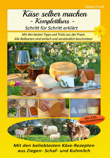 Mit den beliebtesten Käse-Rezepten für alle Käsearten aus Ziegen- Schaf- und Kuhmilch. Es spielt keine Rolle, ob Sie noch Neuling sind, oder bereits Erfahrungen gesammelt haben! Alle Reifearten für Rotschmiere, die innere und äußere Reifung mit unterschiedlichen Schimmelarten, die Reife in Salzlake oder Öl, die Trockenreifung und die Reife in Wachs sind einfach und verständlich beschrieben. Abgerundet wird das Ganze durch eine XXL Räucheranleitung. Der Ratgeber holt Sie da ab, wo Sie gerade stehen 176 Seiten geballtes Praxiswissen rund um diese Bereiche: Die Werkzeuge zum Käse machen Der Rohstoff, die Milch Das Lab und dessen unterschiedliche Formen Die unterschiedlichen Salze Aromatisierung durch Kräuter, Gewürze und Blumen Hilfs- und Zusatzstoffe, Kulturen für die Reifung Schimmel und Bakterien für die Reifung Hygiene beim Käsemachen Die Käseformen und das Abfüllen des Bruchs Die Räumlichkeiten zur Käseherstellung Die Vorbehandlung der Milch Das Bereiten der Gallerte und des Bruchs Steuerung der späteren Käse-Konsistenz Entmolkung und Formgebung Pressen des Käses und Formgebung Salzen und Rindenbildung Verwertung der Molke Ausführliche Erläuterungen zu allen Reifearten Käse reinigen, schneiden, verpacken und lagern Mögliche Fehler bei der Käseherstellung und deren Vermeidung Eine extra große Räucheranleitung zum Kalt- und Heißräuchern, unterschiedliche Aromatisierungs- und Räuchermethoden, sowie eine Auflistung typischer Fehler beim Räuchern und wie man sie vermeidet Das Buch nimmt Sie bei der Hand, und zeigt Ihnen Schritt für Schritt, wie alles gemacht wird, so gelingt es garantiert!