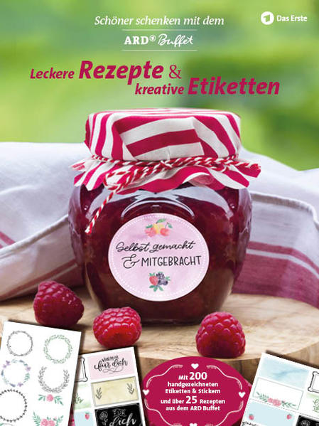 Köstlichkeiten aus der Küche sind die schönsten Geschenke: Ob als kleines Dankeschön, Mitbringsel bei einer Einladung oder einfach so – mit Überraschungen aus dem Glas machen Sie jedem eine Freude! Lassen Sie sich von den leckeren Rezepten und Geschenktipps aus ARD Buffet inspirieren und verzieren Sie Ihre Gläser ganz individuell mit den liebevoll gestalteten Etiketten und Stickern