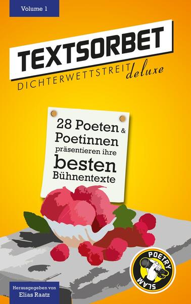 Dieser Sammelband ist manchmal lustig, öfters lyrisch und kann zum Nachdenken anregen. Er gibt Zuversicht, Hoffnung und Melancholie. Liebe, Hass und Hassliebe. Vergangenheit, Gegenwart und Zukunft. Begeben Sie sich auf eine literarische Entdeckungsreise durch 28 genauso unterschiedliche wie einzigartige Texte von einigen der erfolgreichsten und aufstrebendsten BühnenpoetInnen Deutschlands. Genießen Sie dieses Textsorbet, lassen Sie es sich auf der Zunge zergehen, lächeln Sie, runzeln die Stirn und versinken Sie in bittersüßen Textwelten. Mit Texten von: Sylvie le Bonheur | Kai Bosch | Jan Cönig | Einfach so | Andrea Maria Fahrenkampf | Hank M. Flemming | Maron Fuchs | GAX Axel Gundlach | Lena Hofhansl | Patrick Höll | Richard König | Tonia Krupinski | Malte Küppers | Ivica Mijajlovic | Philipp Multhaupt | Elias Raatz | Christian Rehn | Luis Schulz | Marina Sigl | Philipp Stroh | Marvin Suckut | Julia Szymik | Anna Teufel | Stefan Unser | Daniel Wagner | Oliver Walter | Joachim Weiß | Artem Zolotarov Herausgegeben von Elias Raatz.