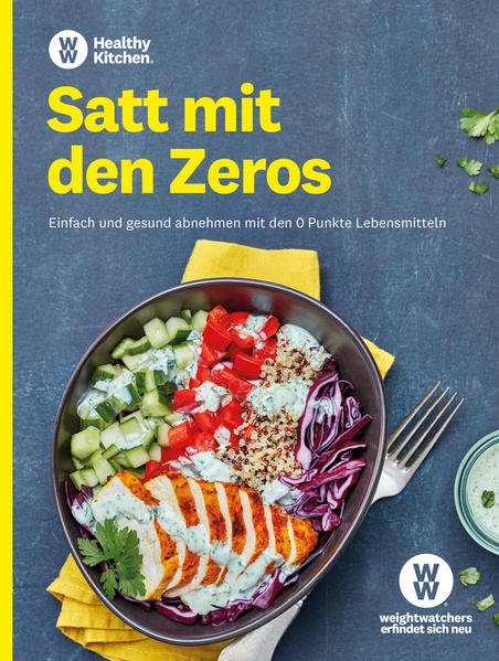 Schnelle Erfolge, große Motivation, null Punkte: Gesund und satt mit den ZeroPoint™ Lebensmitteln Mit den ZeroPoint™ Lebensmitteln ist es besonders leicht, gesund zu essen und dabei abzunehmen. Kein Wunder: Sie besitzen 0 SmartPoints und sind damit die Basis für eine gesunde und ausgewogene Ernährung. Ob als Frühstück, Mittagessen, Abendessen oder Snack für zwischendurch: ZeroPoint™ Foods machen satt und zufrieden! In diesem Weight Watchers Kochbuch finden Sie Rezeptideen und hilfreiche Tipps und Tricks: Gesund durch den Tag mit dem neuen SmartPoints System: Rezepte für Frühstück, Mittagessen, Abendessen und Desserts Der perfekte Genuss - auch wenn das Punkte-Budget schon fast aufgebraucht ist. So vielfältig und abwechslungsreich ist das Kochen mit den 0 Punkte Lebensmitteln! Alle Rezepte haben besonders niedrige SmartPoints Werte: bis maximal 8 pro Rezept Abnehmen ohne Hunger: Das macht die ZeroPoint™ Lebensmittel so außergewöhnlich Kein Wiegen, Messen und Aufschreiben: ZeroPoint™ Lebensmittel haben keine Punkte und müssen somit nicht gezählt werden. Lachs, Huhn, Eier, Tofu, Joghurt, Erbsen, Mais und vieles mehr: Über 200 Zutaten stehen auf der Liste der ZeroPoint™ Foods - für mehr Flexibilität und Freiheit in Ihrer Küche! Starten Sie in den Tag mit Kräuter-Ei-Muffins mit Gemüse, füllen Sie zu Mittag Ihre Energiereserven mit Hackbällchen auf Selleriepüree mit Tomatensugo und verwöhnen Sie sich zum Abendessen mit einem Thunfisch-Steak in Sesamkruste und Spinatsalat. Lust auf Nachtisch? Mit diesen Desserts ist Naschen erlaubt! Seit der Einführung der ZeroPoint™ Lebensmittel mit 0 SmartPoints sind die Teilnehmer von WW noch erfolgreicher. Lassen Sie sich überraschen, wie vielfältig und abwechslungsreich Kochen mit den 0 Punkte Lebensmitteln ist!