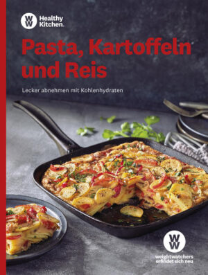 WW Pasta, Kartoffeln und Reis - das neue WW Kochbuch für einfaches Abnehmen mit Pasta-, Kartoffel- und Reisgerichten Leckere Gerichte mit Kohlenhydraten ohne schlechtes Gewissen genießen - und dabei auf gesunde Weise abnehmen. Auch wenn es zunächst ungewöhnlich klingt - mit diesem WW Kochbuch voller Gute-Laune-Rezepte ist dies tatsächlich möglich. Leckere Pastarezepte, die toll schmecken und für gute Laune sorgen. Köstliche Rezepte rund um das Thema Kartoffel, die viel Abwechslung bieten. Schmackhafte Gerichte mit Reis, Getreide und Hülsenfrüchten - unkompliziert, gesund und sättigend. Vieles lässt sich innerhalb von 30 Minuten zubereiten und somit hervorragend in den Alltag integrieren. Das Buch enthält Informationen zum WW Programm, zu den drei Plänen sowie zu SmartPoints und ZeroPoint Lebensmitteln. Eine exemplarische Erfolgsgeschichte gibt Einblicke und Anregungen. Zudem erfährt man alles, was zu Kohlenhydraten wissenswert ist - und warum das HighCarb Konzept wirkt. Die 54 Rezeptvorschläge sind in drei Kapitel gegliedert. Zusätzlich sind einem übersichtlichen Register alle Kochrezepte alphabetisch sortiert - inklusive der SmartPoints Werte sowie einem Register nach Zutaten und Stichworten. Hier nur einige Beispiele: Wie wäre es mit einem Glasnudelsalat mit Erdnüssen? Ideal für genussvolles Abnehmen. Wenn Ihnen der Sinn eher nach einem Klassiker steht - warum nicht das Rezept für Bratkartoffeln mit Spiegelei und Gurkensalat ausprobieren? Eine gesunde Mahlzeit, die keinesfalls Genussverzicht bedeutet. Lust auf Exotisches? Der kreolische Bohnentopf mit Garnelen macht satt und glücklich. Für jeden ist etwas dabei: vegetarisch, vegan, glutenfrei, laktosefrei und auch nussfrei. Mit diesen abwechslungsreichen Rezepten erhalten Sie unkomplizierte und schmackhafte Gerichte für den Alltag. Ob exotisch oder mediterran, ob Suppe, Salat oder Nudelgericht - allesamt sind sie gesund, köstlich und gut für die Figur-