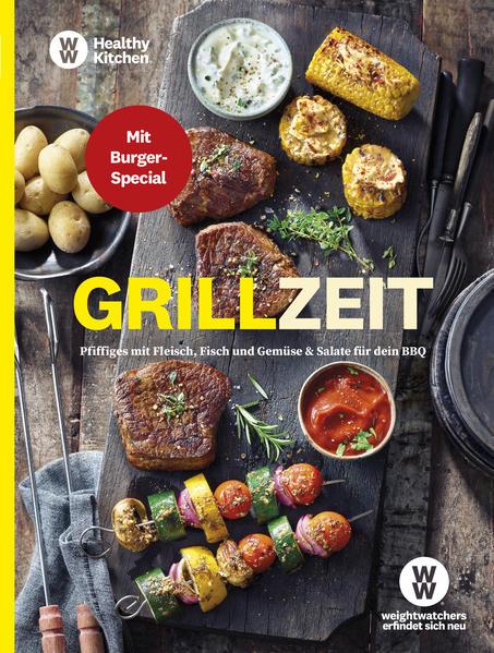 WW - Grillzeit - Lecker Gegrilltes mit abwechslungsreichen Beilagen genießen Der Ideenreichtum beim Grillen lässt zu wünschen übrig? WW hat die Lösung. Über 57 neue Rezeptideen in diesem Buch sind der Schlüssel zu mehr Abwechslung auf dem Grill. Leckere Anregungen zur Zubereitung von gegrilltem Fleisch und gegrilltem Fisch. Dazu geniale vegetarische Gerichte, die das Barbecue-Erlebnis neu definieren. Die Rezept-Sammlung umfasst: Grillrezepte für Fleisch und Fisch Ein Burger Special Vegetarische Gerichte Köstliche Salate als Beilage zum Grillen Fantasievolle Spieße, verführerische Meeresfrüchte und natürlich der Star der Grillküche, das Steak, stehen im Kapitel "Fleisch und Fisch" im Mittelpunkt. Ob mexikanische Grillplatte oder eine gefüllte Kräuterdorade - das beliebte WW Konzept mit den SmartPoints ermöglicht genussvolle, gesunde Wohlfühl-Küche auch beim Grillen. Ein Höhepunkt ist das Burger-Special: WW ist hier dem Geheimnis des perfekten Burgers auf der Spur. Ob klassische Fleisch-Patties oder als vegetarische Variante - "Grillzeit" interpretiert mit seinen kreativen, neuartigen Burger-Ideen den konventionellen Hamburger völlig neu. Ein weiteres Kapitel widmet sich vegetarischen Grill-Gerichten. Ob köstliche Ziegenkäse-Spargel-Päckchen oder gegrillter Romanasalat mit rotem Pesto - Vegetarisches ist längst auch auf dem Grill eine gleichwertige Alternative zu Fleischgerichten. Zum guten Schluss geht es um das Thema "Salate und Co." - denn letztendlich steht und fällt die Grillparty mit den Beilagen. Gut für die Figur und gut für den Gaumen. Wie immer gibt es "on top" unsere praktischen Tipps und Tricks, die bei der Zubereitung helfen. Schließlich sind die Umsetzbarkeit und Alltagstauglichkeit unserer Gerichte der Schlüssel zum dauerhaften Erfolg. Ein inspirierendes Kochbuch aus dem Universum der WW Bücher, das erfolgreich eintönigen Gerichten beim Grillen zu Leibe rückt.