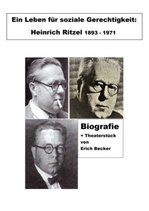 Das Buch beinhaltet thematisch Leben und Wirken von Heinrich Ritzel (HR), geb. 1893 in Offenbach und 1971 in Basel gestorben. Es gliedert sich in zwei Teile: 1. Biografie, 2. Theaterstück. Als inhaltliche Zusammenfassung beider Teile, hier eine Kurzbiografie: Nach dem Besuch der Volksschule war HR seit 1907 im Verwaltungsdienst seiner Vaterstadt tätig. 1913 wurde ihm aufgrund literarischer Arbeiten das „Künstler-Einjährige“ (Hochschul-Berechtigung) zuerkannt. Aus dem Kriegsdienst (vom Frühjahr bis Herbst 1915) wurde er nach wenigen Monaten „wegen Dienstbeschädigung“ entlassen. Seit 1915 gehörte er der SPD an - bis zu seinem Tode. Als Werkstudent studierte er, neben seiner Arbeit bei der Stadtverwaltung Offenbach, acht Semester Jura, Philosophie und Volkswirtschaft an der Akademie der Arbeit in Frankfurt/M. und an der Univ. Gießen. 1919-29 war HR höchst erfolgreicher Berufsbürgermeister von Michelstadt