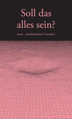 Zum ersten Mal erscheint unser Taschenbuch mit einem Titel. „Soll das alles sein?“ verzeichnet den Punkt, an dem die Sehnsucht unversöhnt auf die Wirklichkeit trifft. An diesem Punkt wird das Unfertige des Wirklichen offenbar. Die Literatur taugt nicht dazu, Antworten zu liefern. Man wird sie auch in diesem Buch nicht finden. Ihre Stärke liegt stattdessen in der Sprache, in der Sinnlichkeit, im Vergnügen und in der Lust zur Konfrontation. Was der Alltag nicht hergibt, das rückt sie bereitwillig heraus. Ob es sich nun um eine Mutter handelt, die tut, was sie kann, um zwei Geschwister, die sich wegen dem Erbe ihres Vaters streiten, ob um das Erklimmen eines Berges, um die Begegnung mit dem eigenen Spiegelbild oder eine Episode aus dem Leben eines Arbeiters in der Fleischindustrie - in der Literatur entledigt sich die Welt ihrer Missverständnisse. Wo sie das Bestehende aufführt, da erheischt sie das Mögliche.