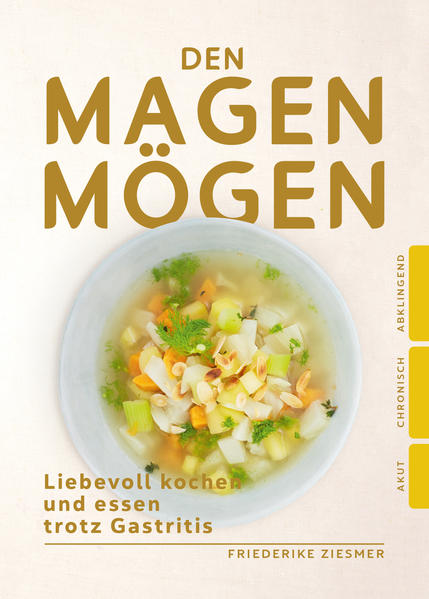 Den Magen mögen heißt ihm Gutes tun. Der Magen verarbeitet neben Speisen auch Probleme, Stress und innere Konflikte. Alles will sprichwörtlich verdaut werden. Gelingt dies nicht, ist das Organ überlastet. Unverträglichkeiten und Reizungen bis hin zur Gastritis (Magenschleimhautentzündung), die mit Sodbrennen, Völlegefühl und Schmerzen einhergeht sind die Folge. Mit ihren leicht bekömmlichen, basischen Rezepten zeigt die Autorin einen kulinarischen Weg auf, Magenproblemen vorzubeugen und führt Betroffene in einem 3-Phasen Programm aus der Krise. Die leckeren von Ayurveda inspirierten Gerichte sind im Baukastensystem kombinierbar. Zaubere Vielfalt und Genuss auf deinen Teller, denn Genuss und inneres Wohlbefinden sind für den Heilungsprozess essenziell. Alle Speisen sind einfach zuzubereiten und deshalb gut in den Alltag integrierbar. Fühl dich rund um den Bauch wieder wohl, leicht, energiereich und gesund. Empfinde wieder Lust und Freude am Essen und gewinne ein stimmiges Bauchgefühl zurück.