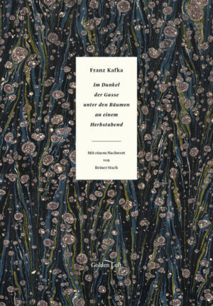 „Im Dunkel der Gasse unter den Bäumen an einem Herbstabend“ - so lautet der erste Satz von Franz Kafkas "Blauem Schulheft", das hier zum ersten Mal als eigenständige Publikation erscheint. Das aus Kriegspapier gefertigte Heft, das Kafka im Herbst/Winter 1923/1924 nutzte, ist ein einzigartiges Dokument - nicht nur, weil es zu den wenigen literarischen Zeugnissen aus dem letzten Lebensjahr gehört: Es belegt, dass Kafka - während er gleichzeitig an formal geschlossenen Texten wie "Der Bau" arbeitete - auch eine Art von „ungebundenem Schreiben“ kannte, in dem die bildhaften Einfälle nicht mehr einem Plot, einem erzählerischen Zusammenhang, untergeordnet sind, sondern sich zunehmend verselbständigen. „Keine Absichten, kein Programm. Was in Prosa möglich ist, schöpft Kafka aus. Im 'Blauen Schulheft' lesen wir die Zeichen dessen, was ungeschrieben bleibt.“ Reiner Stach