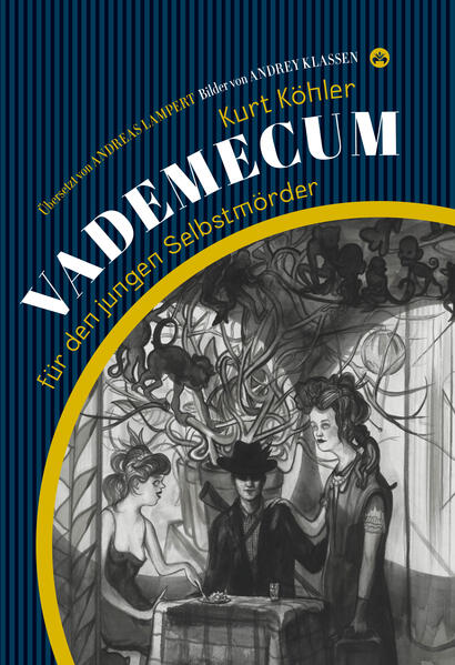 Kurt Köhlers 1934 erschienener Roman “Vademecum für den jungen Selbstmörder” ist sicherlich einer der herausragendsten Texte der belgischen Moderne und wird hier zum ersten Mal in deutscher Übersetzung (Andreas Lampert, Den Haag) veröffentlicht. Ein Text, der die brennenden, lodernden 1920er Jahre in moderner Sprache aufleben lässt. Es ist die Geschichte der jungen Verkäuferin Magda (“Jungfrau und Ladendame”) und ihrer Bohemien-Freunde Henk: (“Durchschnittsmensch und Boxmeister”), Nathan (“Kommunist und Jude”) und Kwikkkwak (“Dichter und ewiger Narr”). Köhler, mit bürgerlichem Namen Kurt Constant (Stan) Soetewey (und nicht zu verwechseln mit dem kommunistischen Widerstandskämpfer gleichen Namens), ersinnt eine schillernde, todtraurige, aberwitzige Großstadtwelt, die den Leser in einen avantgardistisch-komisch-spielerischen Text stößt. In der Tradition von Paul van Ostaijen spielt der Roman mit graphischen Elementen und spiegelt so die politische und ästhetische Offenheit wie auch Orientierungslosigkeit der Menschen und der Kunst in den Zwischenkriegsjahren wieder. Köhler ironisiert, legt bloß, spiegelt und überdenkt seine Zeit kritisch. Die harten ideologischen Erschütterungen jener Zeit ziehen ihre Risse auch hinein in die Beziehungen der Hauptfiguren. Ein Roman, wie er vielleicht nur der hitzigen ersten Hälfte des 20. Jahrhunderts entspringen konnte - und der durch die Bilder des Künstlers Andrey Klassen an Dichte und Eindringlichkeit gewinnt.