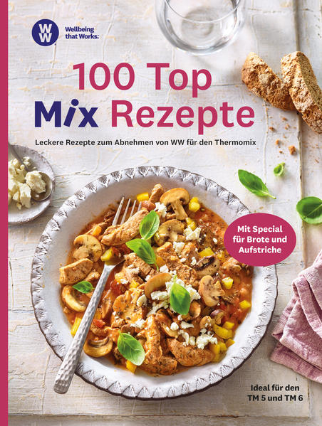 Weight Watchers präsentiert 100 leckere, vielfältige Rezepte zum Thema Kochen mit dem Thermomix. In diesem Kochbuch kommt das Beste aus zwei Welten zusammen. Der einzigartige Komfort-Faktor des Thermomix und die gesunden, leckeren und nach Punkten bemessenen Rezeptideen von WW. Denn Kochen mit dem Thermomix ist nicht nur einfach und spart Zeit, sondern bereitet auch viel Vergnügen. Das umfangreiche Buch ist in vier Kapitel gegliedert: Suppen & Salate Fleisch & Fisch Pasta, Reis & Co. Süße Mahlzeiten & Desserts On Top: Das Special zum Thema Brotbacken & Aufstriche Innovative Technik und kreative WW Rezeptideen ergeben zusammen wunderbare Möglichkeiten. Schon das erste Kapitel, das sich ganz um Suppen und Salate dreht, bietet Verlockendes: Gelbe Linsensuppe mit Tomatentopping, Gemüse-Reis-Salat mit Datteln oder ein asiatischer Rohkostsalat - hier wird es in der Küche niemals langweilig. Im Kapitel Fleisch und Fisch stellen wir unter anderem ein mediterranes Hühnerfrikassee sowie Kokosgarnelen mit Blumenkohlreis vor. Das schmeckt, ist gesund und hält schlank. Pasta, Reis & Co. - wer liebt sie nicht. Probieren Sie doch einmal ein Zucchini-Ziegenkäse-Risotto mit Rucola oder würzige Kartoffel-Wirsing-Puffer. Und kein Kochbuch wäre vollständig, wenn sich nicht auch ein Kapitel süßen Mahlzeiten und Desserts widmen würde. Wir empfehlen einen köstlichen Zitronen-Karottenkuchen zum Nachtisch - oder doch lieber ein schnelles Erdbeer-Joghurt-Eis? Das Special zum Thema Brotbacken und Aufstriche rundet die Rezeptsammlung ab. Ob Burgerbrötchen oder Kräuter-Knoblauch-Baguette, ob Schafskäse-Schinken-Dip oder Stracciatella-Aufstrich - für Abwechslung auf dem Tisch ist gesorgt. Der Thermomix ist gewiss eine der bemerkenswertesten Food-Innovationen der vergangenen Jahre. Seine clevere Technologie ermöglicht es, individuelle Rezepte alltagstauglich umzusetzen. Was könnte also besser zum WW Konzept passen als dieser smarte Küchenhelfer?