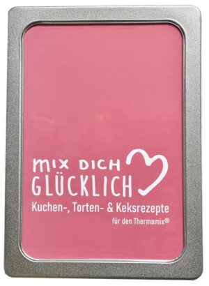 Über 50 abwechslungsreiche Rezepte inkl. Varianten für Kuchen, Torten und Kekse für den Thermomix® in einer DinA5 Scharnierdeckelbox auf hochwertigen und abwischbaren Karten. Rezepte können teilweise auch glutenfrei oder vegan gemacht werden, dann stehen die alternativen Zutaten mit im Rezept. Zusätzlich gibt es eine Karte mit einer praktischen Umrechnungstabelle, sodass man die Kuchen und Torten auch umwandeln und z.B. als Blechkuchen backen kann. Von Streuselkuchen über diverse Apfel-, Kirsch- und Käsekuchen bis hin zu Erdbeerkuchen oder Sahnetorten, Number Cake und dekorativen Geburtstagskuchen, Blechkuchen für die Weihnachtszeit, Biskuitrolle oder Hefezöpfen bis hin zu leckeren Keksen, bleibt kein Wunsch offen. Die Rezepte sind für den Thermomix und auch für Anfänger gemacht.