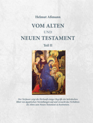 Helmut Aßmann legt hier den zweiten Teil seiner Aufsätze zum Alten und Neuen Testament vor. Wieder beginnt er mit dem Schöpfungsbericht, in dem er ausgehend von dem Vorkommen der ägyptischen Chaosgottheiten auf den Transfer des ägyptischen Gottes Amun in den hebräisch-semitischen Gott Elohim schließt. Ebenfalls sieht er in den Begriffen Gesetz und Gerechtigkeit einen Transfer des ägyptischen Begriffs der Maat.