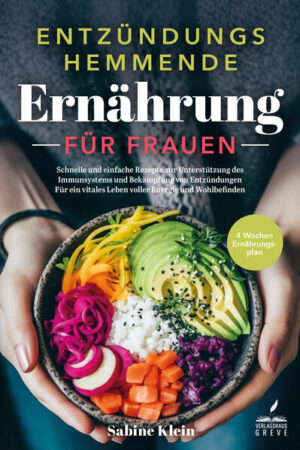 Entzündungshemmende Ernährung mit farbenfrohen und kreativen Rezepten zum Nachkochen für FRAUEN, die sich gesundheitsbewusst ernähren möchten. MIT umfangreichen RATGEBER-Anteil Dieses Buch ist mehr als nur ein Kochbuch. Es ist ein umfassender Guide, der dir zeigt, wie du eine gesunde, entzündungshemmende Ernährung in deinen Alltag integrieren kannst. Hast du genau das gesucht? Dann bist du hier genau richtig - lies ruhig weiter! Und natürlich sprechen wir auch dich an, liebe Frau, die du stets auf der Suche nach neuen, gesunden Rezepten bist, um deine Familie zu verwöhnen und gleichzeitig für ihre Gesundheit zu sorgen. Dein scharfes Auge für Gesundheit und Wohlbefinden ist unverkennbar und wir sind hier, um dich in deinem Streben zu unterstützen. Dieses Buch ist für alle gedacht - für die stillen Gesundheitsbewussten und die offensichtlichen Gesundheitsgurus, für die Männer, die mehr wollen als nur Grillrezepte, und die Frauen, die ihre Familien mit Liebe und gesunder Ernährung versorgen. Es ist für jeden, der bereit ist, einen Schritt in Richtung eines gesünderen Lebens zu machen. Du kennst sicherlich folgende Situationen: • Du leidest unter chronischen Gelenkschmerzen und bist auf Medikamente angewiesen, aber du möchtest deinen Alltag auf natürliche Weise bereichern? • Du möchtest dich rundum wohl in deinem Körper fühlen? • Du findest es schwierig, in deinem stressigen Alltag neue Dinge auszuprobieren und täglich frisch und gesund zu kochen? • Du wünschst dir eine nachhaltige Ernährung, die der ganzen Familie schmeckt? Wenn du nur eine dieser Fragen mit "Ja" beantworten kannst, dann ist dieses Buch genau das Richtige für dich! In diesem umfassenden Kochbuch mit Ratgeberteil erfährst du: • Wie du einen entzündungshemmenden Ernährungsstil erfolgreich in deinen Alltag einbauen kannst, ohne auf deine Lieblingsgerichte verzichten zu müssen. • Mit welchen alltagstauglichen und leicht umsetzbaren Rezepten du in kürzester Zeit leckere Gerichte zaubern kannst, die der ganzen Familie schmecken. • Verständliches und fundiertes Wissen über das Zusammenspiel von Entzündungen und Ernährung sowie praktische Strategien und Tipps. Darüber hinaus profitierst du von folgenden einzigartigen Vorteilen: …UMFANGREICHE REZEPTAUSWAHL: Mit einer beeindruckenden Auswahl an Rezepten in verschiedenen Kategorien findet jeder, der sich gesundheitsbewusst und entzündungshemmend ernähren möchte, etwas Passendes. …EINFACHER START: Mit praktischen Vorrats- und Einkaufslisten sowie einer umfangreichen Übersicht von Lebensmitteln, die entzündungshemmende Eigenschaften haben könnten, erleichtern wir dir den Einstieg in die entzündungshemmende Ernährung. Die beste Zeit ist immer "jetzt"! Ob du deinen Ernährungsstil ändern möchtest, um deinen Alltag zu bereichern, oder einfach um deinen Alltag gesünder und aktiver zu gestalten: Jetzt ist der perfekte Zeitpunkt, um deine Ernährung in die Hand zu nehmen. Denn nur so kannst du beeindruckende Veränderungen bewirken und ein leuchtendes Vorbild für deine Familie sein. Sichere dir also jetzt dein Exemplar von "Entzündungshemmende Ernährung für Frauen" und erlebe schon bald die Vorteile einer gesundheitsbewussten Ernährung.