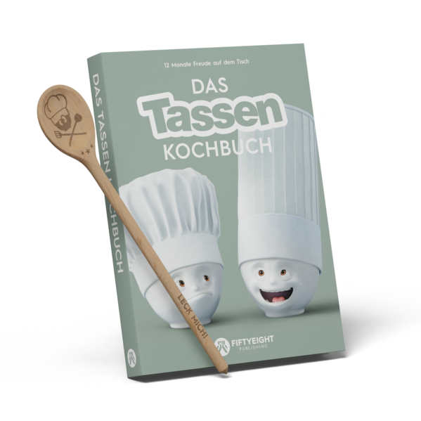 DAS TASSEN KOCHBUCH im Set mit mit dem lustigen TASSEN Kochlöffel. Mit eingebrannten TASSEN Logo im Löffel und witzigem Spruch "LECK MICH" am Stiel. Herstellungsort und Material: Made in Germany mit Buchenholz aus nachhaltiger europäischer Forstwirtschaft. Höhe ca. 25 cm. Das Set wird in einem Versandkarton geliefert. Der Kochlöffel ist unverpackt, das Buch ist zum Schutz in einer recyclebaren Folie eingeschweißt.