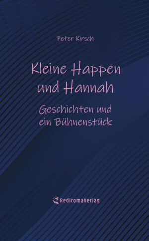 Wenn Sie wenig Zeit zum Lesen erübrigen können und bei großen Romanen leicht den Faden verlieren, dann sind Sie hier richtig. Die kleinen Happen sind bunt gemischt, Heiteres und Besinnliches wechselt mit Überraschungen und Skurrilem. Hannah macht Sie zum Theaterintendanten. Die Bühnenbilder gestaltet Ihre Fantasie, die Rollen werden nach Ihren Vorlieben besetzt.