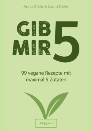 Gib mir 5: Das große vegane Kochbuch Immer mehr Menschen leben vegan. Dabei wollen sie sich ausgewogen und gesund ernähren, gleichzeitig aber nicht auf Genuss verzichten. Doch diese Kombination ist gar nicht so einfach umzusetzen - bis jetzt! Dieses vegane Kochbuch ist der Beweis dafür: Vegane Ernährung und abwechslungsreiche Gerichte sind kein Gegensatz, sondern die perfekte Kombination für leckere Geschmackserlebnisse. Vegan kochen und backen mit wenigen Zutaten Das Konzept dieses Kochbuchs ist einfach und genial zugleich: Du erhältst 99 vegane Rezepte, für die du jeweils maximal 5 Zutaten benötigst, inklusive Gewürze. Auf diese Weise musst du nicht stundenlang in der Küche stehen, sondern kannst schnell und einfach ein gesundes Gericht zaubern. Alle Rezepte können nach Belieben erweitert oder verfeinert werden - aber im Grunde reichen die wenigen Zutaten für eine umwerfende vegane Mahlzeit. Vegane Ernährung für Anfänger und Fortgeschrittene Alle veganen Rezepte aus diesem Buch sind modern, abwechslungsreich und umwerfend lecker. Gleichzeitig machen die Gerichte auf dem Teller etwas her, ohne dass du ein Vermögen für die Zutaten ausgeben musst. Zudem ist jedes Rezept übersichtlich nach dem gleichen Muster aufgebaut: Du findest eine Zutatenliste, eine ausführliche Anleitung mit den Zubereitungsschritten und optional einen Tipp mit Variationsideen. So kann beim Kochen oder Backen garantiert nichts schiefgehen. Inklusive veganer Einkaufsliste, Wochenplan und Fotos Um dir das Einkaufen etwas leichter zu machen, findest du im Buch eine Liste aller verwendeten Lebensmittel. Diese Übersicht kannst du als Anregung nutzen und nach Belieben erweitern. Damit du die veganen Rezeptideen zu einem ganzheitlichen Ernährungskonzept kombinieren kannst, wartet abschließend noch ein Wochenplan auf dich. Da das Auge bekanntlich mitisst, hast du natürlich die Möglichkeit, dir von allen Rezepten aus diesem Kochbuch ein Bild zu machen: Zusätzlich zu diesem Buch erhältst du einen Bonus-Bildband, in dem alle Originalrezepte abgebildet sind. 99 Veggie-Rezepte für Veganer und Neugierige In diesem Buch warten 99 vegane Rezepte auf dich, die du schnell und ohne großen Aufwand zubereiten kannst. Aus den folgenden Kategorien kannst du dir dein persönliches Veggie-Menü zusammenstellen: - veganes Frühstück - vegane Kartoffelgerichte - vegane Reisgerichte - vegane Nudelgerichte - vegane Gemüsegerichte - vegane Pfannengerichte - vegane Pizzen und Teigspeisen - vegane Suppen - vegane Salatkreationen - vegane Brote und Brötchen - vegane Aufstriche und Dips - vegane Snacks - vegane Kuchen - vegane Desserts - vegane Naschereien - vegane Drinks Kein „normales“ Kochbuch Dieses vegane Rezeptebuch ist kein typisches Kochbuch mit Hochglanzfotos und unverständlicher Theorie - es ist eine Sammlung leckerer Veggie-Rezepte, die jede Person einfach nachkochen kann. Das Layout des Buches wurde dabei bewusst minimalistisch gehalten