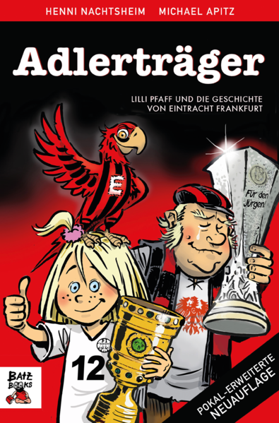 Das witzigste Eintracht-Frankfurt-Buch: Fußball-Geschichten aus dem geilsten Stadion der Welt „Sag mal, Opa... Was bedeutet „Eintracht“ eigentlich genau?“ Die neunjährige Lilly Pfaff will alles über ihre Lieblingsmannschaft und die Eintracht Adler wissen. Immerhin ist die Viertklässlerin selbst eisenharte linke Verteidigerin und verfolgt jedes Spiel der SGE Frankfurt in der Bundesliga. Was sind die größten Schätze im Vereinsmuseum? Und mit welchen Hymnen feuert man Kevin Trapp, Sebastian Rode und Co. an? Bonifaz Pfaff, Rentner und „schon seit ewig“ Fan des Fußball-Vereins, berichtet seiner Enkelin von legendären Heimspielen, „uffregenden“ Siegen und lustigen Geschichten rund um das „Waldstadion“. Geballtes Fanwissen für jedermann, nicht ganz ernst erzählt von Comedian und Musiker Henni Nachtsheim, mit vielen Illustrationen im Comic-Stil von Michael „Comicgott“ Apitz! Ein Eintracht-Comic für die ganze SGE-Familie! Die Geschichte der Eintracht Frankfurt mit lustigen hessischen Dialogen von Badesalz Überarbeitete Neuauflage inkl. DFB-Pokalfinale & Sieg der Frankfurter in der Europa League Mit vielen Helden des Vereins wie Alex Meier „Fußballgott“ und Bernd „Dr. Hammer“ Nickel Das Fußball Buch von Henni Nachtsheim, bekannt von den Rodgau Monotones und Badesalz Perfekt als Eintracht Frankfurt Geschenk für alle Fans und die ganze Familie! Gude an alle Eintracht Adler: Lesevergnügen mit ganz viel Stadionstimmung! Comedian und Musiker Henni Nachtsheim ist leidenschaftlicher Eintracht-Fan - und hat diese Liebe in die vielen Passagen zum Schmunzeln gepackt. Wo lebt der Fußballgott? Warum können sich Frankfurter und „Die Annern“ nicht leiden? Und warum sagen viele Leute noch „Waldstadion“? In vielen kurzen Geschichten und Dialogen stellt er nicht nur Hintergrundwissen und Erfolge der Eintracht Frankfurt vor, sondern teilt auch kuriose und emotionale Fan-Momente. Ein Fußball Buch nicht nur für eingefleischte Fans, sondern für alle, die vorm TV und im Stadion bei den Frankfurtern in der Bundesliga mitfiebern!