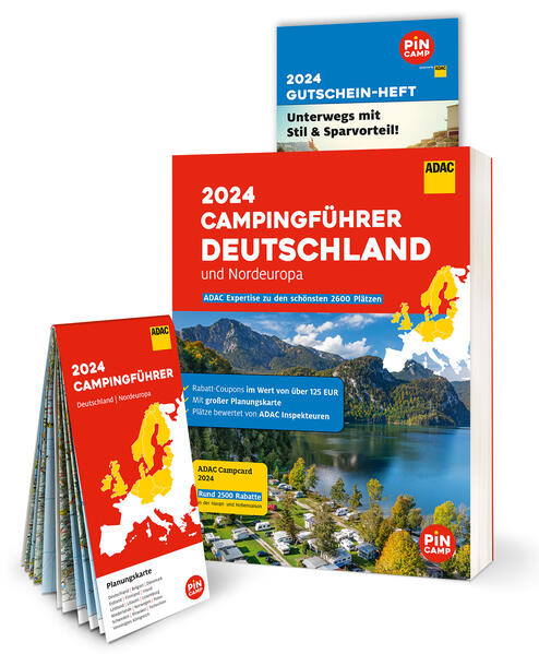 Mit dem ADAC Campingführer Deutschland/Nordeuropa wird die Suche nach dem perfekten Campingplatz zum Vergnügen. Ob Urlaub vor der Haustür oder eine Entdeckungsreise Richtung Norden – beim Campen sind der Freiheit keine Grenzen gesetzt! Über 2.600 Campingplätze in 16 Ländern werden vorgestellt und mit der zuverlässigen Bewertung der Plätze mit bis zu 5 Sternen klassifiziert. Mit rund 2500 Rabatt-Angeboten spart die ADAC Campcard im Urlaub bares Geld. Neu im Jahr 2024 ist das beiliegende Coupon-Heft mit Gutscheinen im Wert von über 125 Euro. Mit zahlreichen touristischen Informationen zu jedem Land und vielen Regionen, bewährt übersichtlich die Darstellung aller Plätze auf der großformatigen Planungskarte: So ist der Campingplatz für die nächste Nacht schnell gefunden. In Zusammenarbeit mit PiNCAMP, dem Campingportal des ADAC. Länder: Deutschland, Belgien, Dänemark, Estland, Finnland, Irland, Lettland, Litauen, Luxemburg, Niederlande, Norwegen, Polen, Schweden, Slowakei, Tschechien, Vereinigtes Königreich