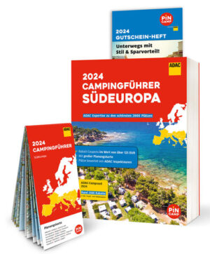 Mit dem ADAC Campingführer Südeuropa wird die Suche nach dem perfekten Campingplatz zum Vergnügen. Ob Urlaub vor der Haustür oder eine Entdeckungsreise Richtung Süden – beim Campen sind der Freiheit keine Grenzen gesetzt! Rund 2.900 Campingplätze in 18 Ländern werden vorgestellt und mit der zuverlässigen Bewertung der Plätze mit bis zu 5 Sternen klassifiziert. Mit rund 2500 Rabatt-Angeboten spart die ADAC Campcard im Urlaub bares Geld. Neu im Jahr 2024 ist das beiliegende Coupon-Heft mit Gutscheinen im Wert von über 125 Euro. Mit zahlreichen touristischen Informationen zu jedem Land und vielen Regionen, bewährt übersichtlich die Darstellung aller Plätze auf der großformatigen Planungskarte: So ist der Campingplatz für die nächste Nacht schnell gefunden. In Zusammenarbeit mit PiNCAMP, dem Campingportal des ADAC. Länder: Albanien, Andorra, Bosnien und Herzegowina, Bulgarien, Frankreich, Griechenland, Italien, Kroatien, Montenegro, Nordmazedonien, Österreich, Portugal, Rumänien, Schweiz, Serbien, Slowenien, Spanien, Ungarn