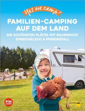 Frühstück bei Kuhglocken, mittags Schafe streicheln und Kuchen essen und abends am Lagerfeuer von all den kleinen und großen Abenteuern des Tages erzählen: Das ist Camping auf dem Land, wie er der ganzen Familie Spaß macht. Dieser „Yes we camp“-Band von PiNCAMP stellt 40 ausgewählte Campingplätze in Deutschland, Österreich und angrenzenden Regionen vor, die idyllisch bei Bauern- oder Reiterhöfen gelegen sind und mit geräumigen Stellplätzen und camperfreundlicher Infrastruktur punkten. Hier können die Kinder frei rumtoben und Tieren ganz nah sein. Und weil man vor Ort schon mitten in der Natur ist, liefern die Autorinnen die passenden Ausflüge in der Nähe der Campingplätze gleich mit. So geht Entspannung pur!