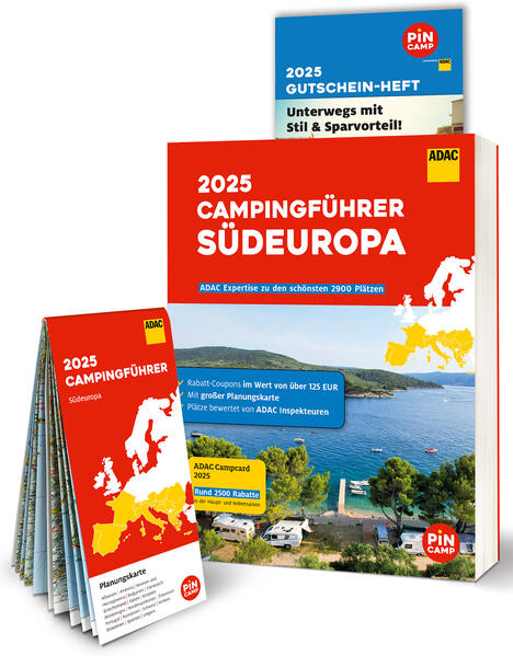 Mit dem ADAC Campingführer Südeuropa wird die Suche nach dem perfekten Campingplatz zum Vergnügen. Ob Urlaub vor der Haustür oder eine Entdeckungsreise Richtung Süden – beim Campen sind der Freiheit keine Grenzen gesetzt! Rund 2.900 Campingplätze in 18 Ländern werden vorgestellt und mit der zuverlässigen Bewertung der Plätze mit bis zu 5 Sternen klassifiziert. Mit rund 3000 Rabatt-Angeboten spart die ADAC Campcard im Urlaub bares Geld. Mit zahlreichen touristischen Informationen zu jedem Land und vielen Regionen, bewährt übersichtlich die Darstellung aller Plätze auf der großformatigen Planungskarte: So ist der Campingplatz für die nächste Nacht schnell gefunden. In Zusammenarbeit mit PiNCAMP, dem Campingportal des ADAC. Länder: Albanien, Andorra, Bosnien und Herzegowina, Bulgarien, Frankreich, Griechenland, Italien, Kroatien, Montenegro, Nordmazedonien, Österreich, Portugal, Rumänien, Schweiz, Serbien, Slowenien, Spanien, Ungarn